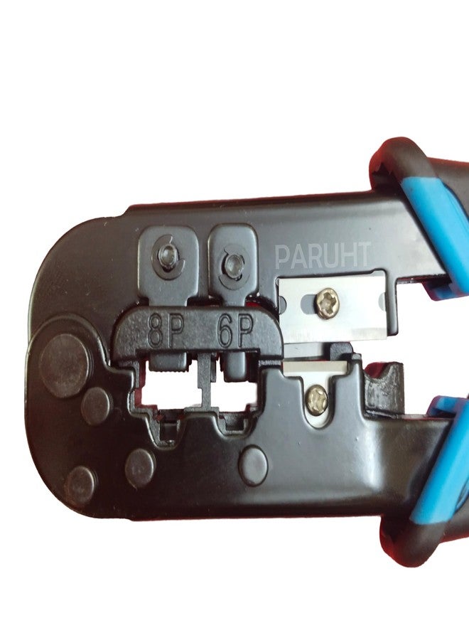 PARUHT Dual-Modular Crimping Tool, Network Cable Cutting, Stripping, and Crimping for RJ45 RJ12 RJ11 8P/6P/4P CAT5/CAT5e/CAT6/CATA Wire Cutter Stripper Black -DMCT - Image 3