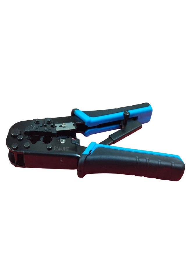 PARUHT Dual-Modular Crimping Tool, Network Cable Cutting, Stripping, and Crimping for RJ45 RJ12 RJ11 8P/6P/4P CAT5/CAT5e/CAT6/CATA Wire Cutter Stripper Black -DMCT - Image 5