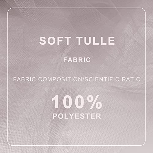 Ableme Deco Grey Tulle Fabric Roll Spool Bolt (54 Inch by 40 Yards) Large Tulle Wedding Party Decoration, Tutu Skirt, Table Runner, Gift Wrapping, Bridal Shower, Soft & Drape (Gray) - Image 4