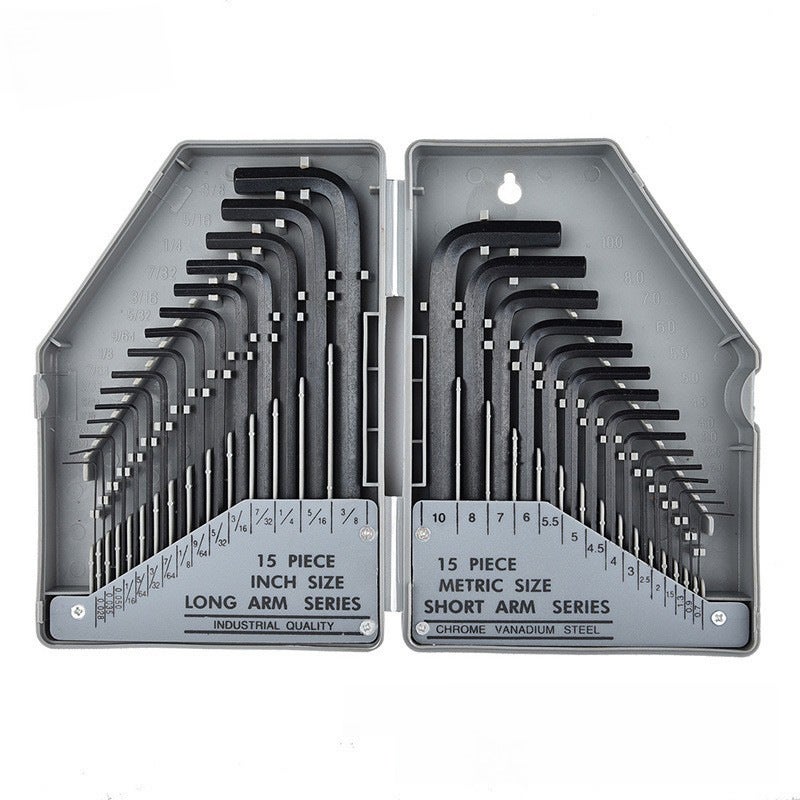 Hot 30pc Allen Wrench Set Metric English Flat Head L Type Allen Wrench(2085) - Image 1