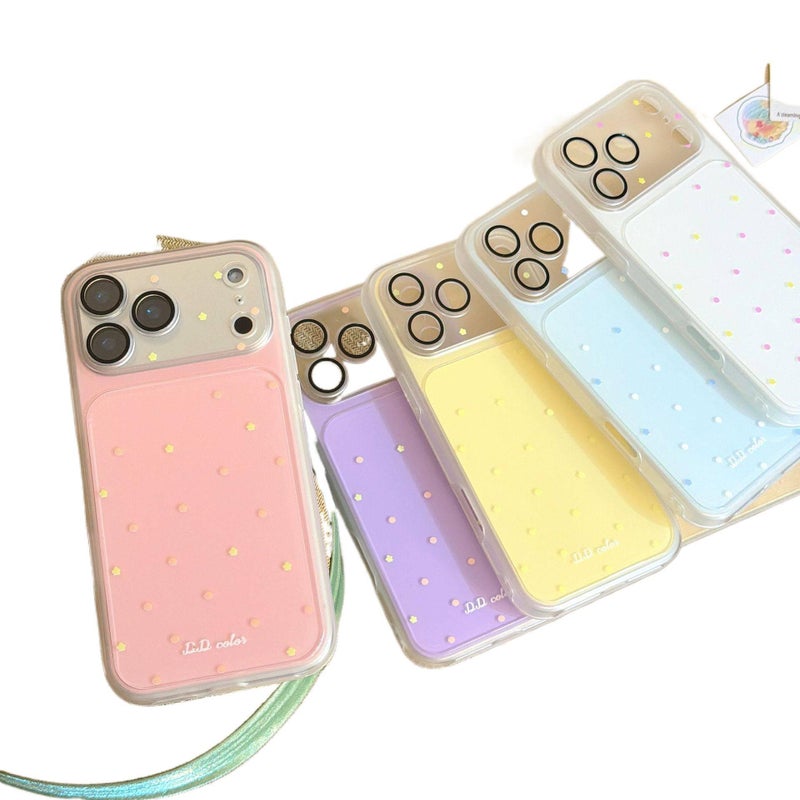 MS IMD Protective Case for iPhone 15 / 15 Plus / 15 Pro / 15 Pro Max with Polka Dot and Drop Protection plus Shockproof plus Anti-Slip Grip in Purple - Image 3