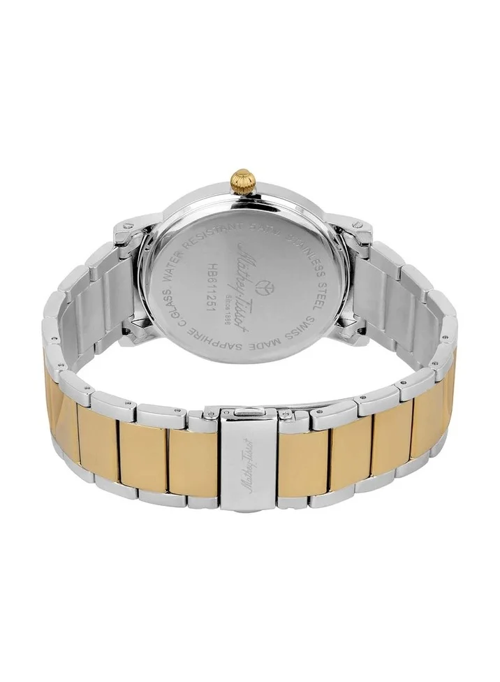 Mathey-Tissot City Metal White Dial Men's Watch HB611251MBI, Analog Display and Stainless Steel Strap, White