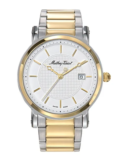 Mathey-Tissot City Metal White Dial Men's Watch HB611251MBI, Analog Display and Stainless Steel Strap, White