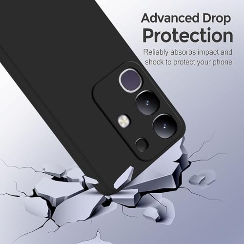 SBMS Silicone Back Cover Case for Vivo T4x 5G / iQoo Z10x 5G | Soft Micro-Fibre Lining Inside | Camera Protection Bump | Shockproof Back Cover Case for Vivo T4x 5G / iQoo Z10x 5G (Black) - Image 4