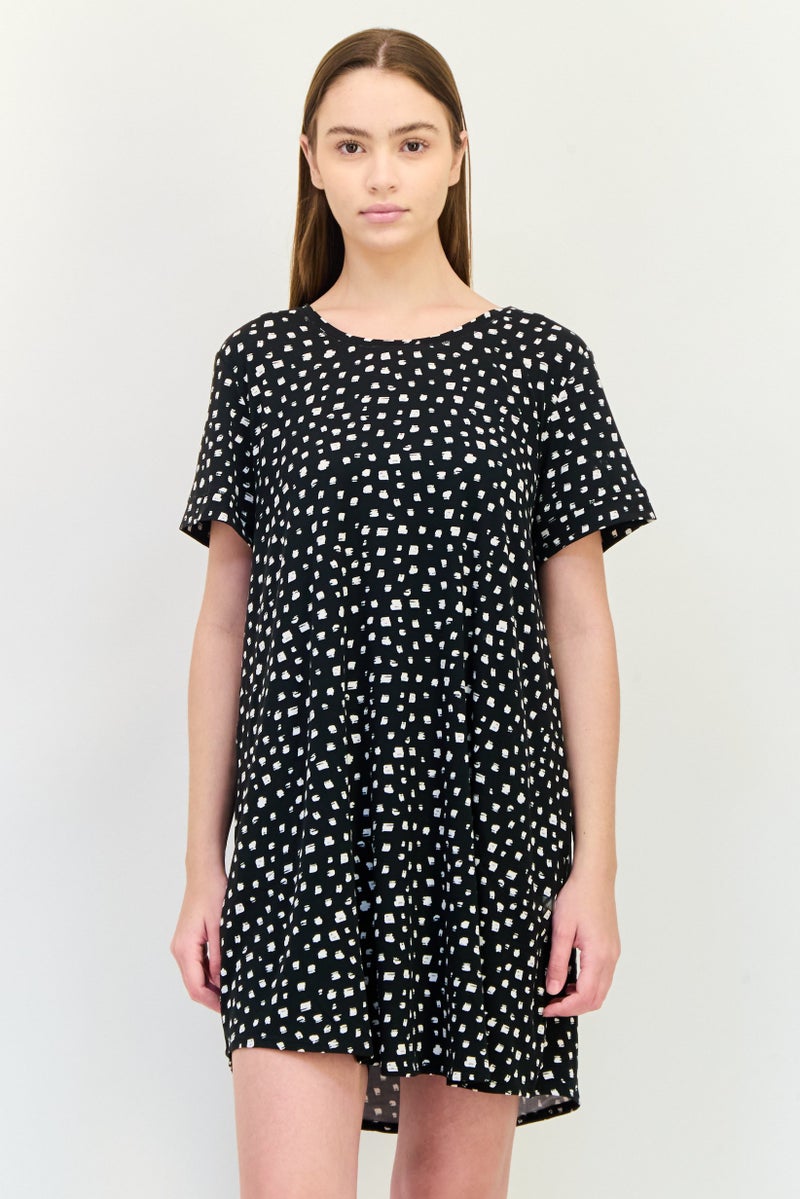 ANNE KLEIN Women Allover Print Short Sleeve Pajamas, Multicolor - Image 1