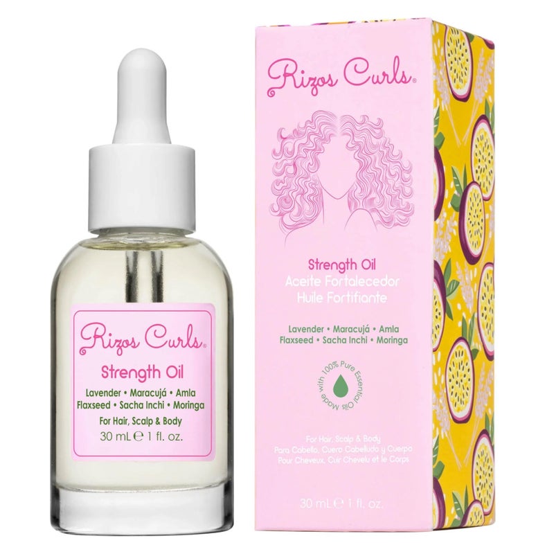 Rizos Curls Strength Oil Promote Stronger Longer  Thicker Hair Improve Split Ends and Repair Dry Brittle Hair Protects Against Damage  Breakage For All Hair Types 1a  4c 1 oz