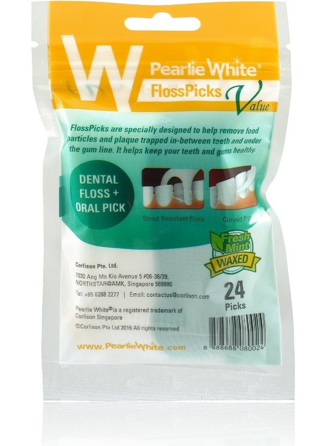 Pearlie White Flosspicks, 24 Count - Image 2