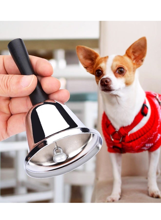 Silver Steel Hand Bell With Comfort Handle Loud Ring Bell For Classroom Events Service Attention Call - Image 5