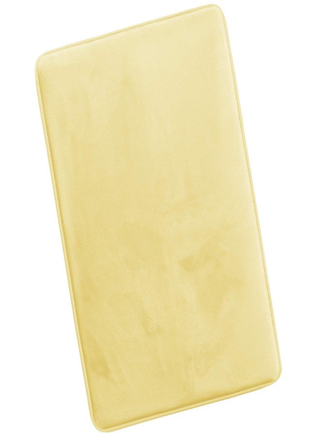 Clara Clark Bathroom Rugs, Ultra Soft Plush Bath Mat for Bathroom, Non-Slip, Velvet Memory Foam Bath Rugs, 20 x 32, Solid Mellow Yellow - Image 1