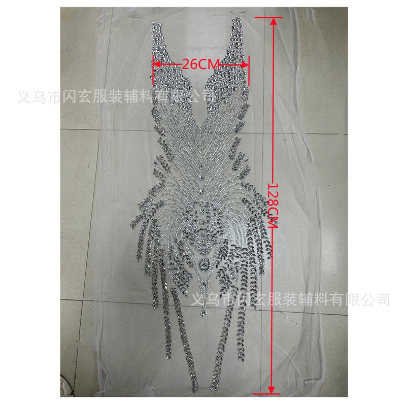 Large Hand-Sewn Wedding Dress Garment Accessories Panel - Image 5