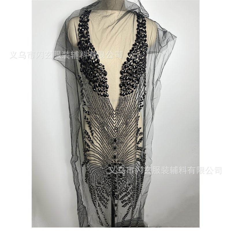 Large Hand-Sewn Wedding Dress Garment Accessories Panel - Image 1