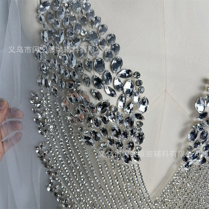 Large Hand-Sewn Wedding Dress Garment Accessories Panel - Image 4