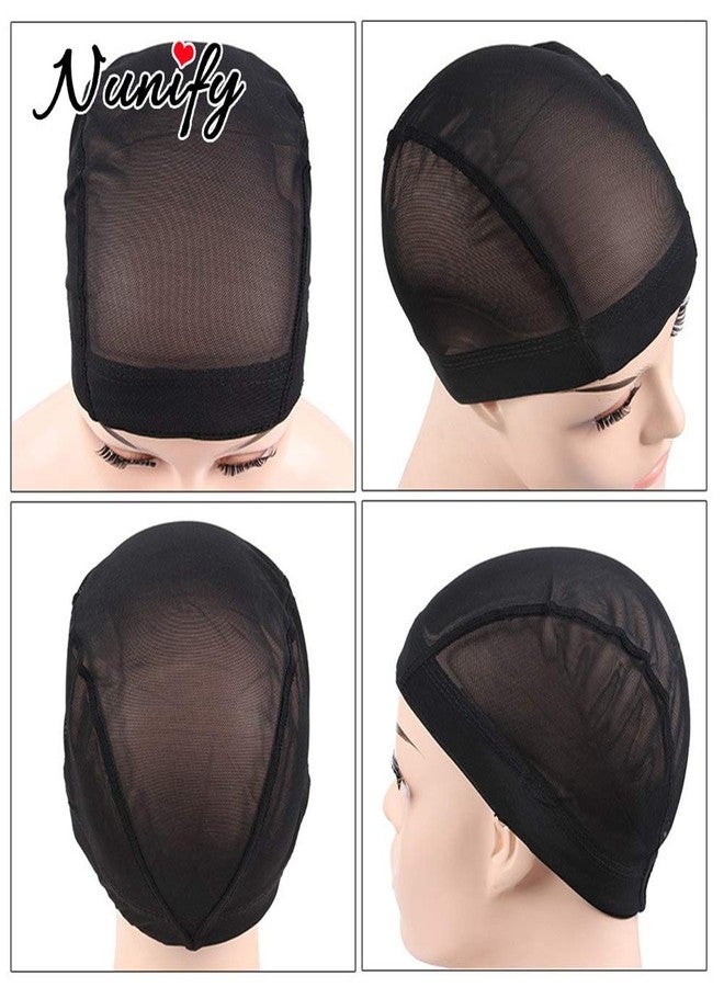 Nunify Breathable Mesh Dome Caps For Wigs Making, Glueless Spandex Wig Cap Hair Weaveing Net With Width Elastic Wig BandsNunify Breathable Mesh Dome Caps For Wigs Making, Glueless Spandex Wig Cap Hair - Image 2