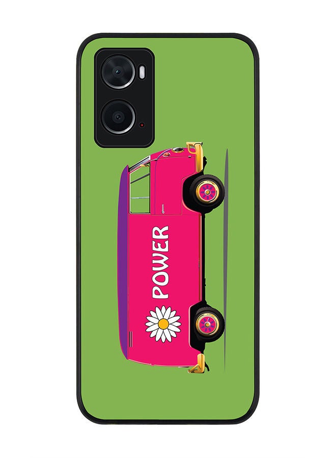 Stylizedd Rugged Black edge case for Oppo A96 4G/A36/A76 Slim fit Soft Case Flexible Rubber Edges Anti Drop TPU Gel Thin Cover - Flower Power - Image 1