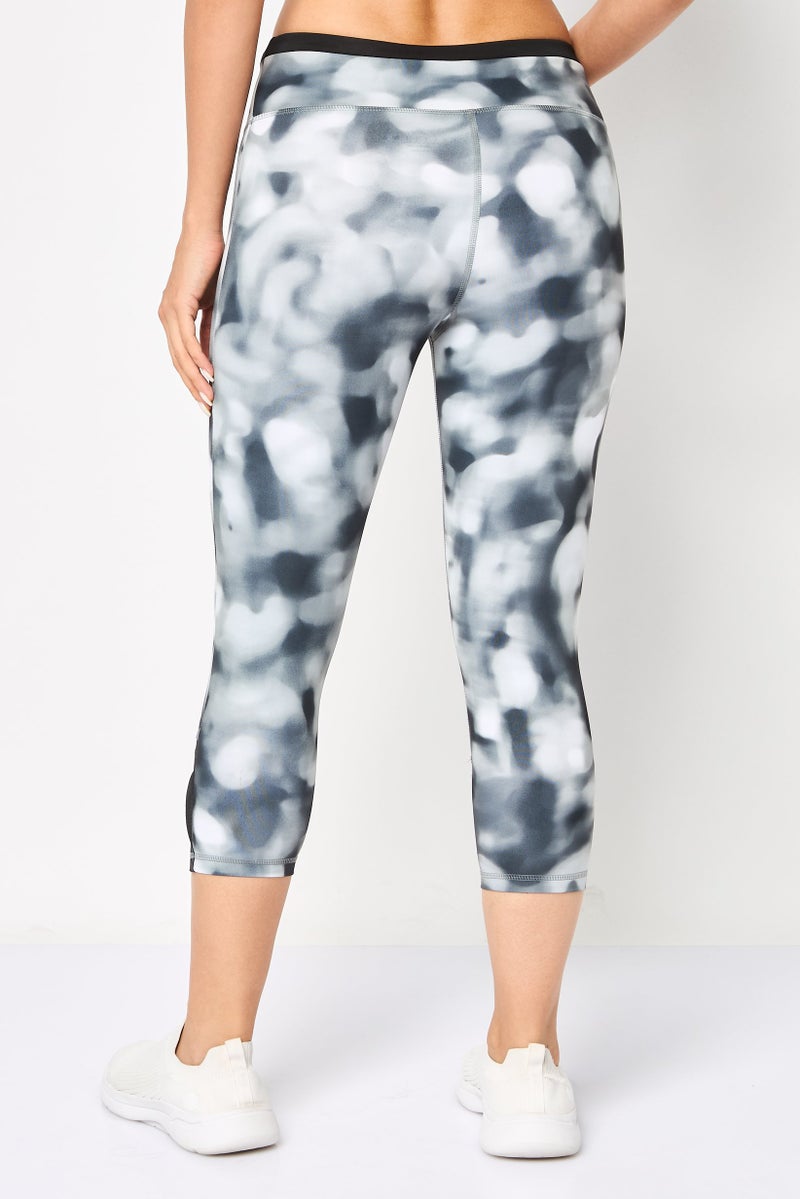 Adidas Women Sportswear Fit Running Capri Tights, Multicolor - Image 4