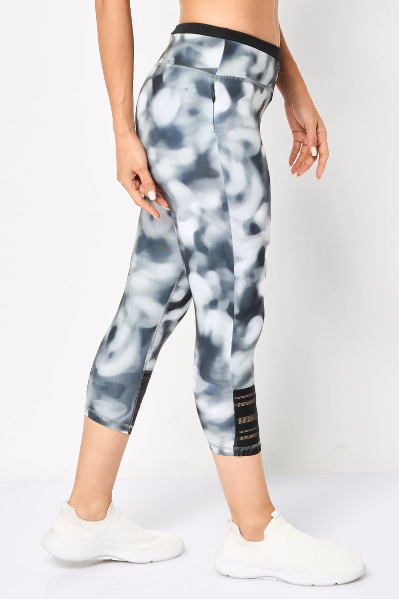 Adidas Women Sportswear Fit Running Capri Tights, Multicolor - Image 3