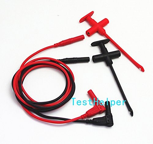 TestHelper THF2KIT Insulation Piercing Clip Test Probe Silicone Test Lead Set Hook Banana Jack Spring Loaded Copper Kit