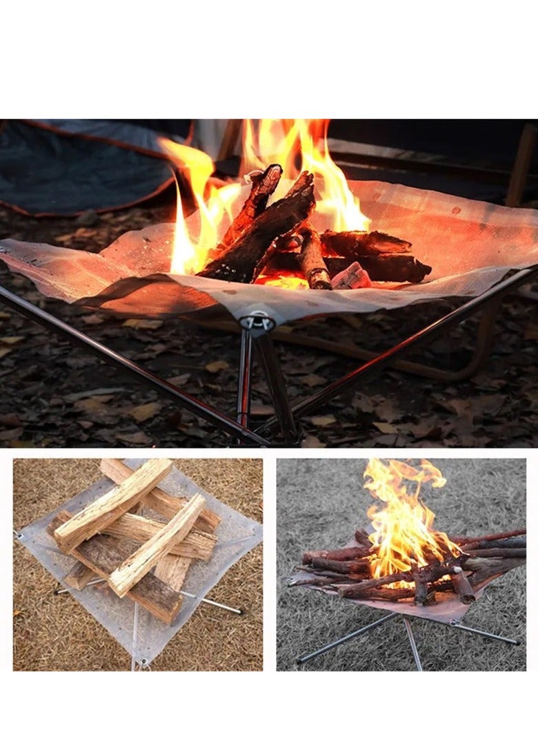 إسكدنيا أفران حفظ الحرارة المحمولة القابلة للطي، شواية وكومة نار متعددة الوظائف للتخييم وحفلات النار في الهواء الطلق - Image 5