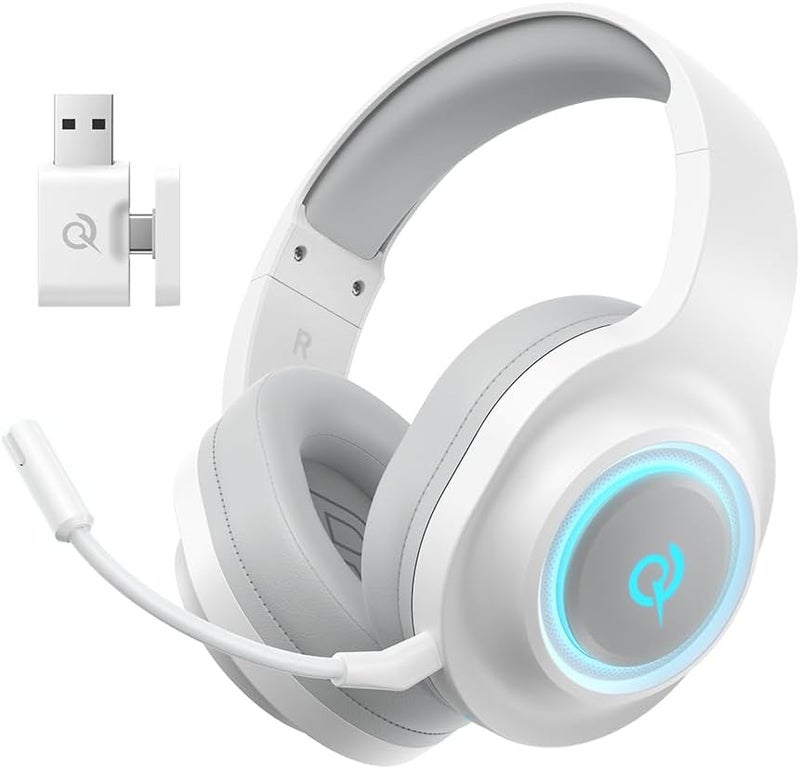 QCY V200 Gaming Headset, 2.4GHz Wireless Gaming Headphones with Detachable Noise Canceling Mic, 7.1 Surround Sound, 240H Battery, Comfortable Cushions, USB-C, Bluetooth 6.0 for PC, PS5, PS4, Switch - Image 1