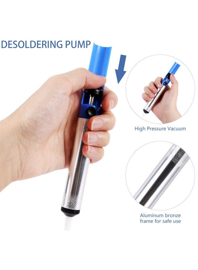 EVERMARKET(TM) Desoldering Wick, solder braid with 2.5mm Width, 1.5m Length and Solder Sucker Desoldering Vacuum Pump Solder Removal Tool - Blue - Image 5