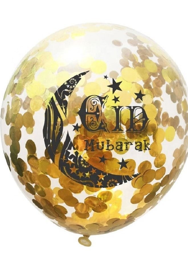 Party Propz Eid Mubarak Balloon Decoration - Set of 6 - Image 3