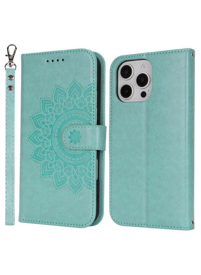 زبون جراب لهاتف iPhone 12 Pro Max، جراب هاتف جلدي مزدوج الطي مطبوع عليه نقش - Image 2