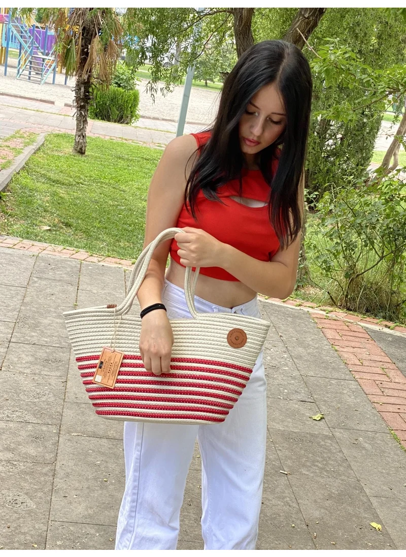 BDZ Deri Jute Straw Look Handbag Beach Bag Shoulder Bag