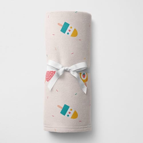 1ST STEP New Born Baby Blanket All Season Printed Single Super Soft Wrapper Sheet for AC Room for Baby Boys, Baby Girls, Babies (Ice Cream, 70 X 100 cms) - Image 4