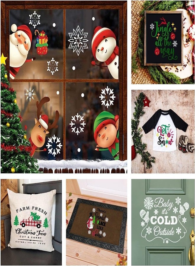 DGAGA 15PCS Christmas Silk Screen Stencils, Chalk Paste and Mesh Stencils Set - Self Adhesive, Reusable for Painting on DIY Wood Signs, Fabric, Home Decor - Image 2