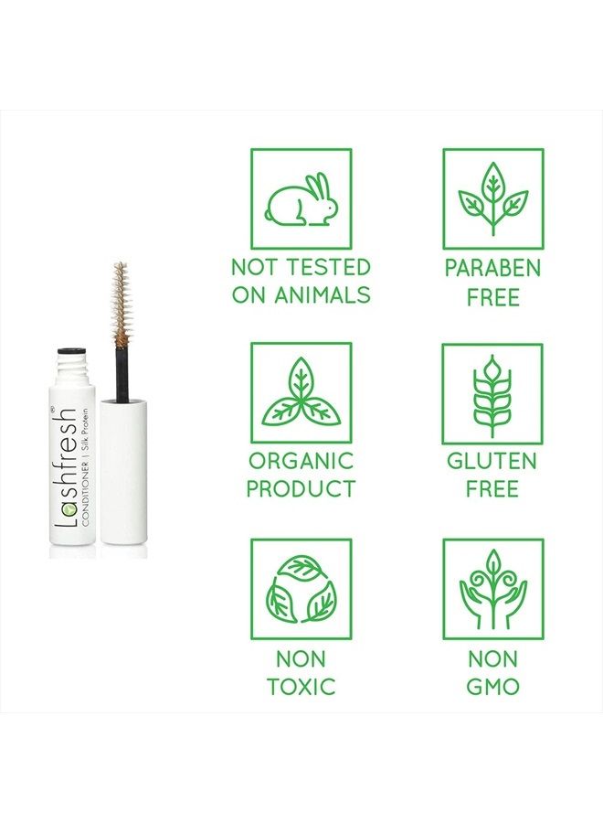 Lashfresh Eyelash Extension Conditioner with Silk Protein, 3ml. Keep natural lashes healthy and strong, soft and silky lash extensions. - Image 4
