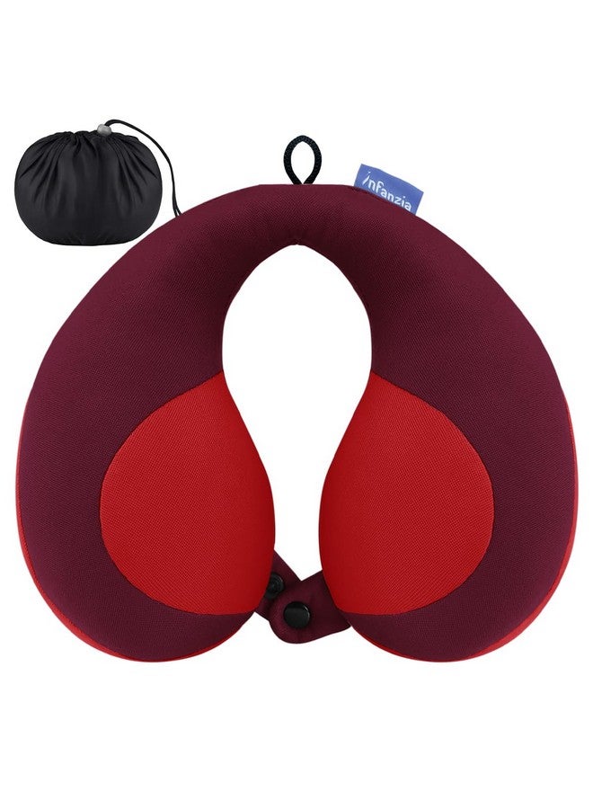 INFANZIA Kids Chin Supporting Travel Neck Pillow, Helps Support Head and Neck, Comfortably Designed for Head, Neck, and Chin Support - Gifts for Toddler/Child/Kids, Red - Image 1