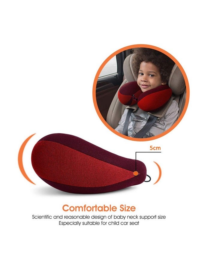 INFANZIA Kids Chin Supporting Travel Neck Pillow, Helps Support Head and Neck, Comfortably Designed for Head, Neck, and Chin Support - Gifts for Toddler/Child/Kids, Red - Image 3