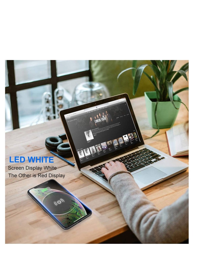 Excefore Embed Desk Wireless Charger, 15W Fast Charging Pad Phone Charger, Hidden Desktop Grommet Power Qi Charging Station, Invisible Wireless Phone Charger, Compatible with iPhone, Samsung - Image 2