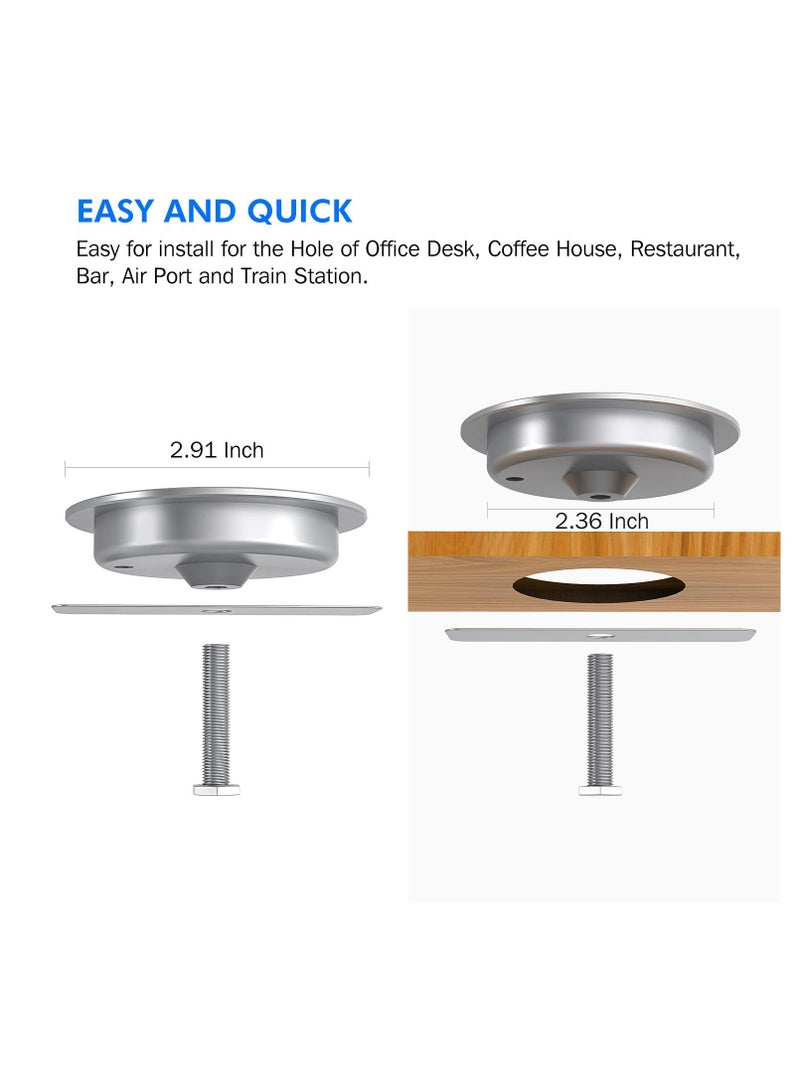 Excefore Embed Desk Wireless Charger, 15W Fast Charging Pad Phone Charger, Hidden Desktop Grommet Power Qi Charging Station, Invisible Wireless Phone Charger, Compatible with iPhone, Samsung - Image 5