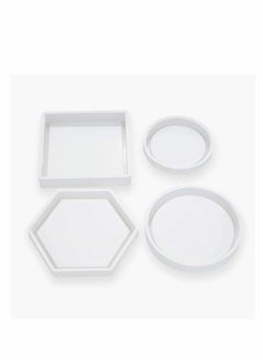 Y&D 4 Pack Wave Agate Coaster Resin Casting Mould Silicone Making Epoxy Clay for Home Decoration Craft DIY  - Image 3