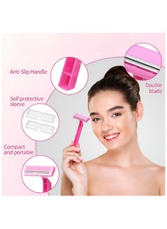 VENDIX Double Edge Razor Blades - 105-Piece Set, Sharp Stainless Steel, Precision Shaving for Men & Women, Full Body Smooth Shave pink  - Image 2