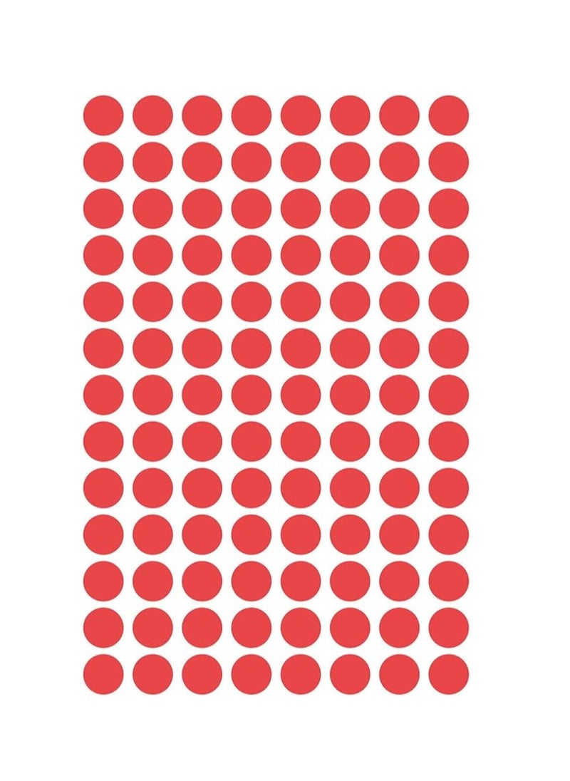 AVERY - Self Adhesive Dots/Circle Labels - Red (Diameter 8 mm, 70 per Sheet, 560 Total) - Image 1