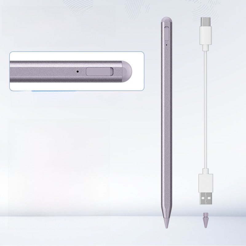 Magnetic iPad Capacitive Stylus Pen Touchscreen light purple-Anti-touch Apple Pen [Super Fast Charge Touch Switch Bluetooth Function]
