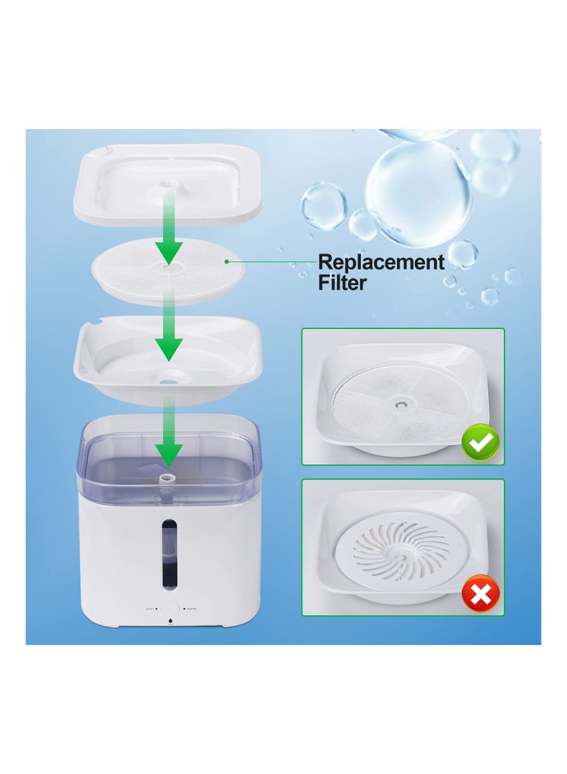 Cat Water Fountain Filters (5PCS) - Compatible with EVERSWEET 2S, 3/3Pro, Solo, and PUREDRINK Water Fountains - 4-Layer Filtration System for Clean and Fresh Pet Water. - Image 4