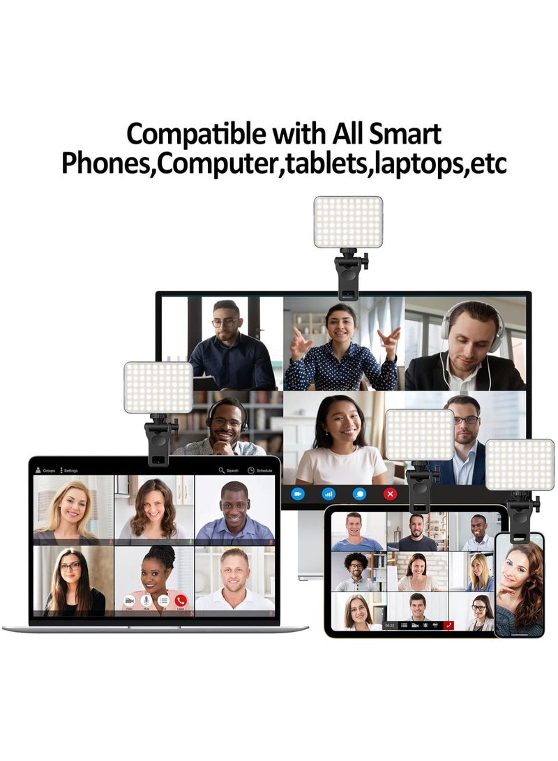 Rechargeable Selfie Light  Phone Light Clip for iPhone - Phone LED Light with Adjustable Brightness, Perfect for Selfies, Makeup, TikTok, Live Streaming  Video Conferencing Black - Image 3