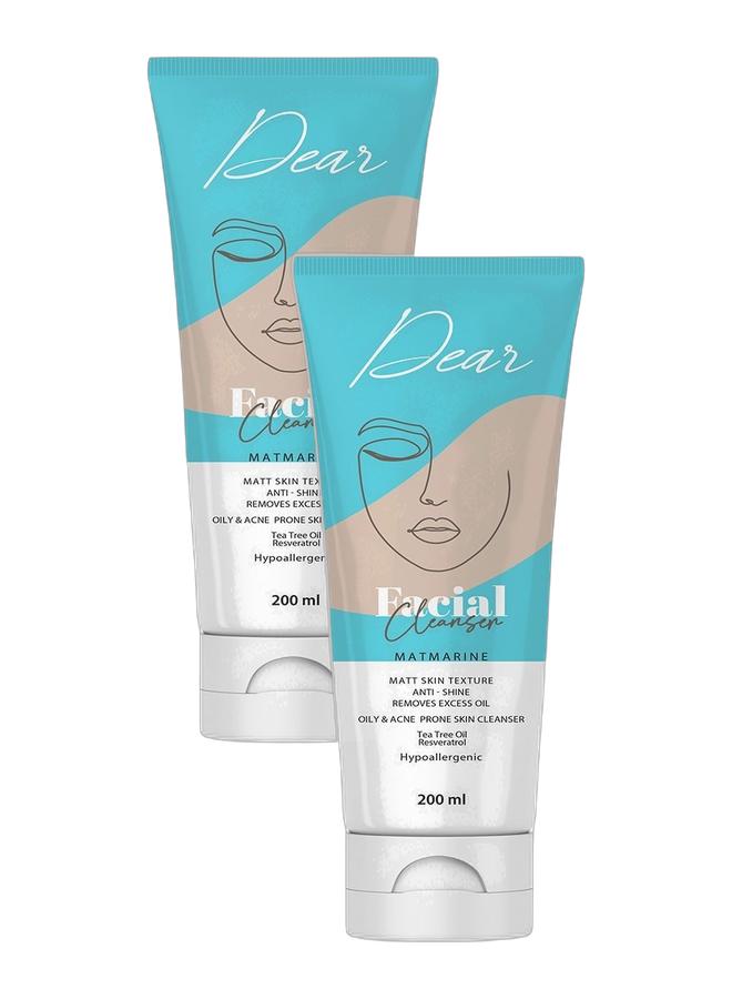 Dear Facial Cleanser For Oily & Acne Prone Skin 200ML 1+1 - Image 1