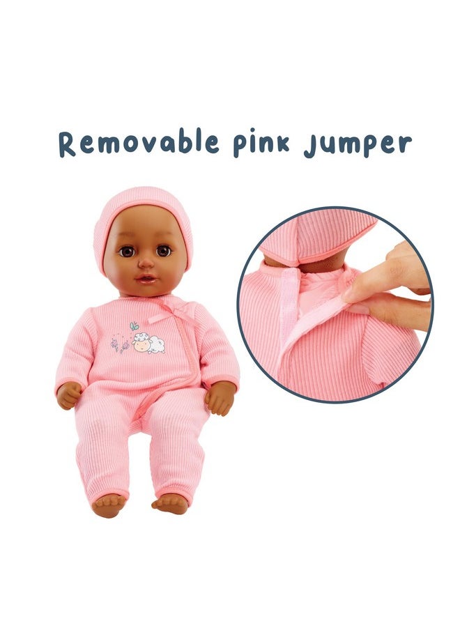 Baby Born - My First Baby Doll Harper Dark Brown Eyes: Realistic Softbodied Baby Doll For Kids Ages 1 & Up, Eyes Open & Close, Baby Doll With Bottle - Image 1