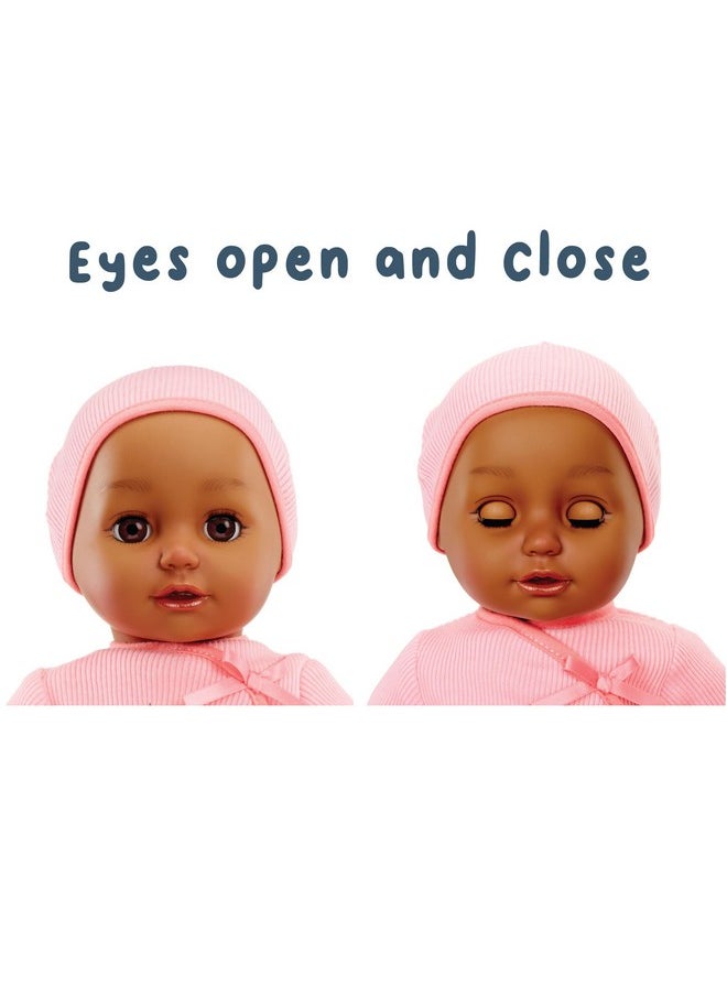Baby Born - My First Baby Doll Harper Dark Brown Eyes: Realistic Softbodied Baby Doll For Kids Ages 1 & Up, Eyes Open & Close, Baby Doll With Bottle - Image 1