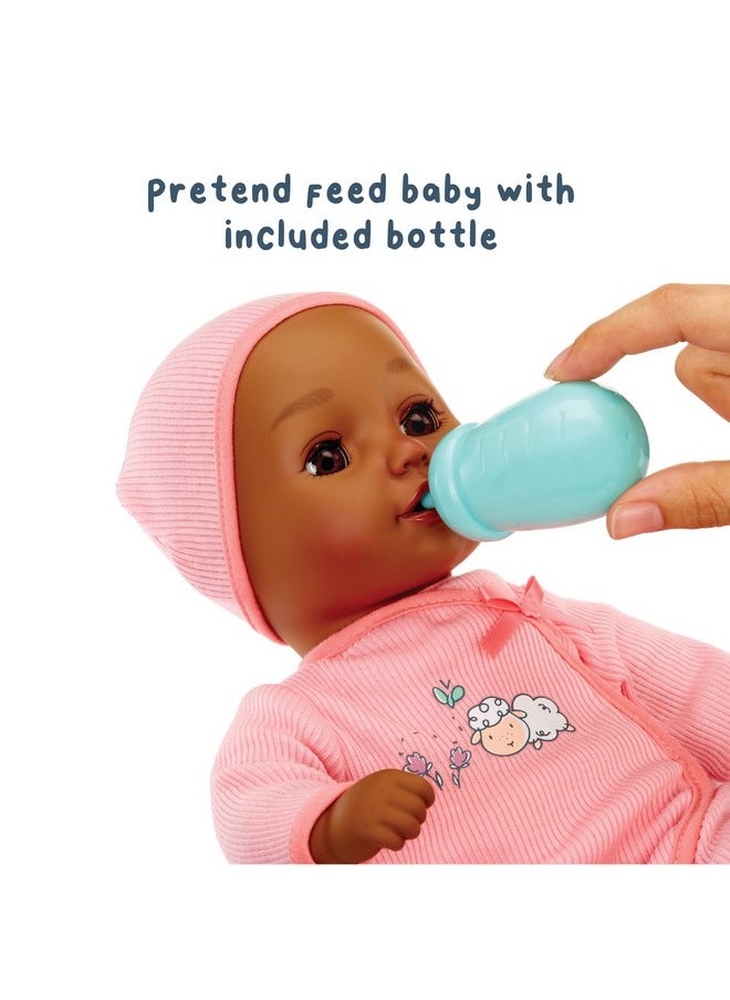 Baby Born - My First Baby Doll Harper Dark Brown Eyes: Realistic Softbodied Baby Doll For Kids Ages 1 & Up, Eyes Open & Close, Baby Doll With Bottle - Image 1