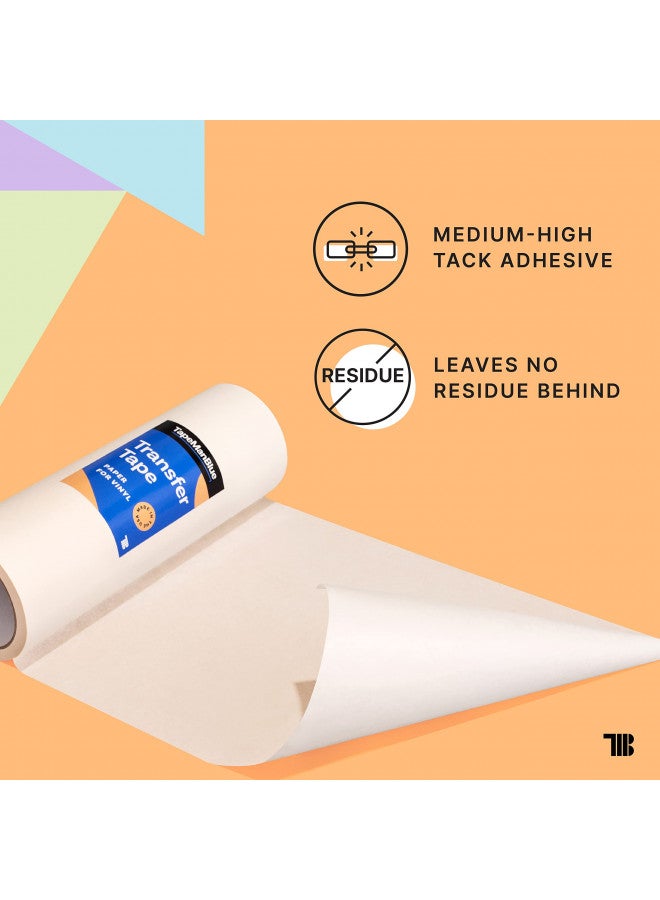 TapeManBlue 6" x 300' Roll of Paper Transfer Tape for Vinyl, Made in America, Premium-Grade Transfer Paper for Vinyl with Layflat Adhesive for Cricut Vinyl Crafts, Decals, and Letters  - Image 2