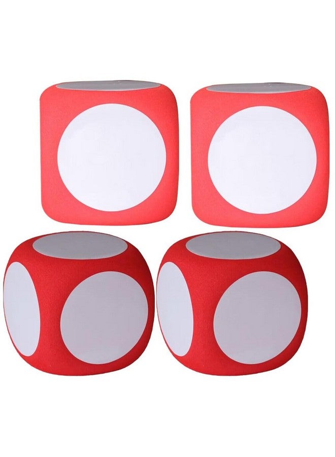 NUOBESTY 4 قطع نرد عملاق من الفوم، نرد قابل للمسح، نرد ضخم، نرد كبير، نرد قابل للكتابة، نرد ألعاب تعليمية، أدوات تعليمية للمنزل والفصل الدراسي - Image 1