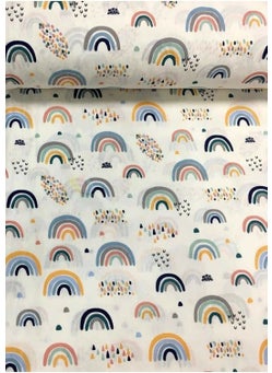 Bebek Özel Baby Special Cotton Baby and Kids Fitted Sheet Cute Rainbow 90x140 cm  - Image 3