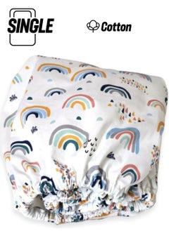 Bebek Özel Baby Special Cotton Baby and Kids Fitted Sheet Cute Rainbow 90x140 cm  - Image 1