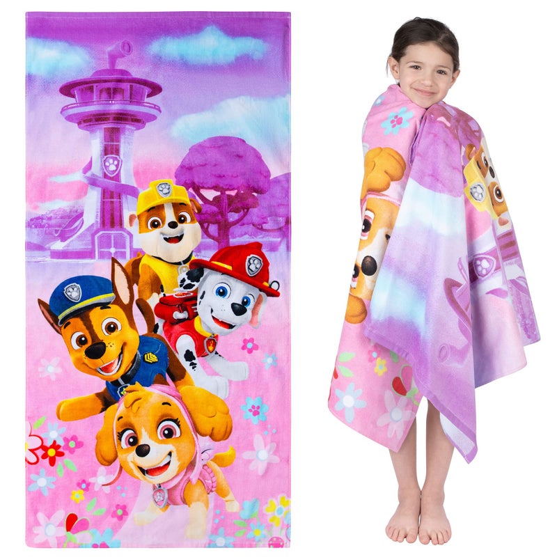 Franco Franco Kids Super Soft Cotton BathPoolBeach Towel 58 in x 28 in Paw Patrol Girls 