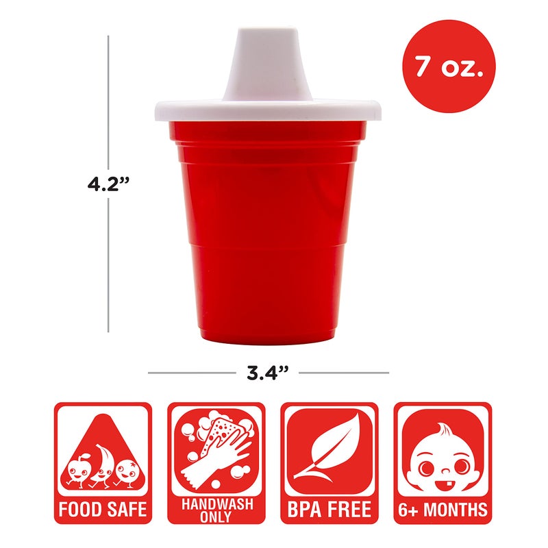 GAMAGO Party Time Baby Sippy Cup - Adorably Cute Learner Sippy Cup for Babies, Toddlers and Kids - 6+ Months Old - Holds 7 Ounces - BPA-Free - Food-Safe - Spill Proof - Easy to Clean - Image 2